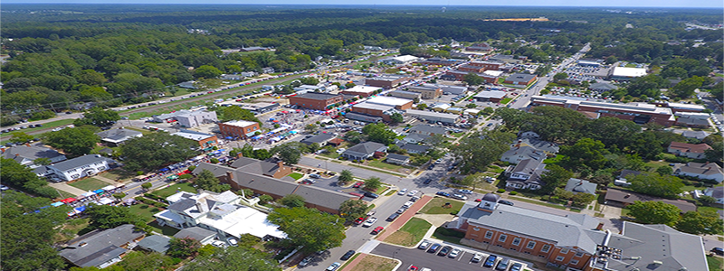 Downtown Clayton Aerial view