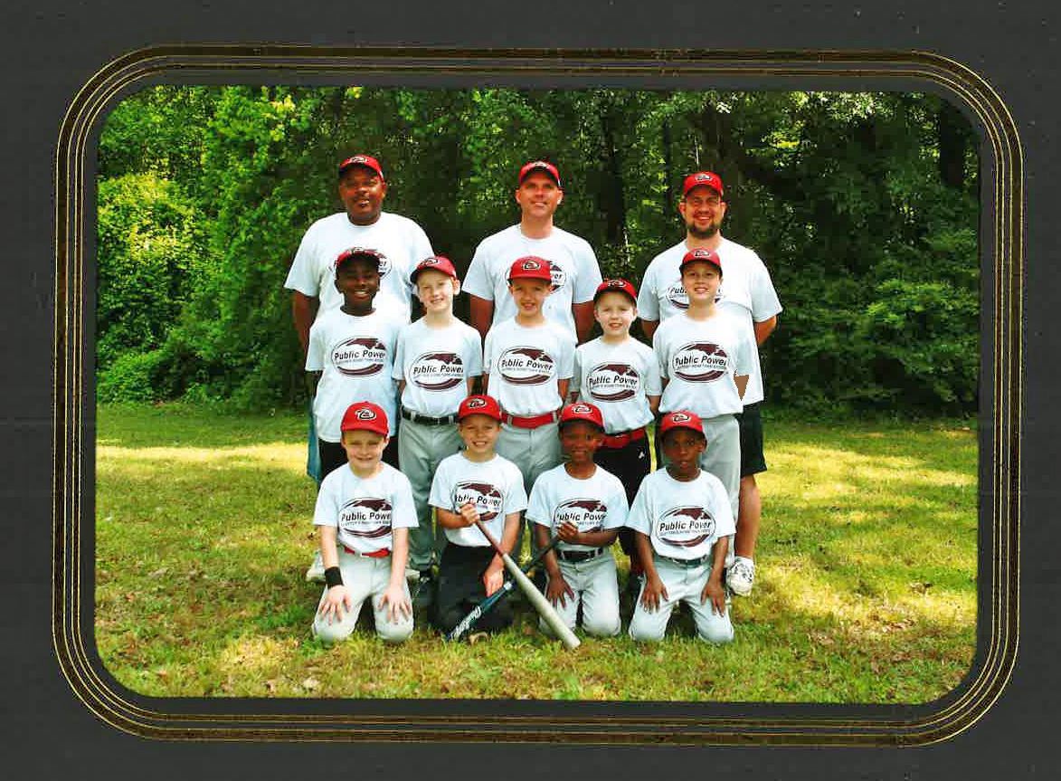 A Little League baseball team sponsored by Public Power